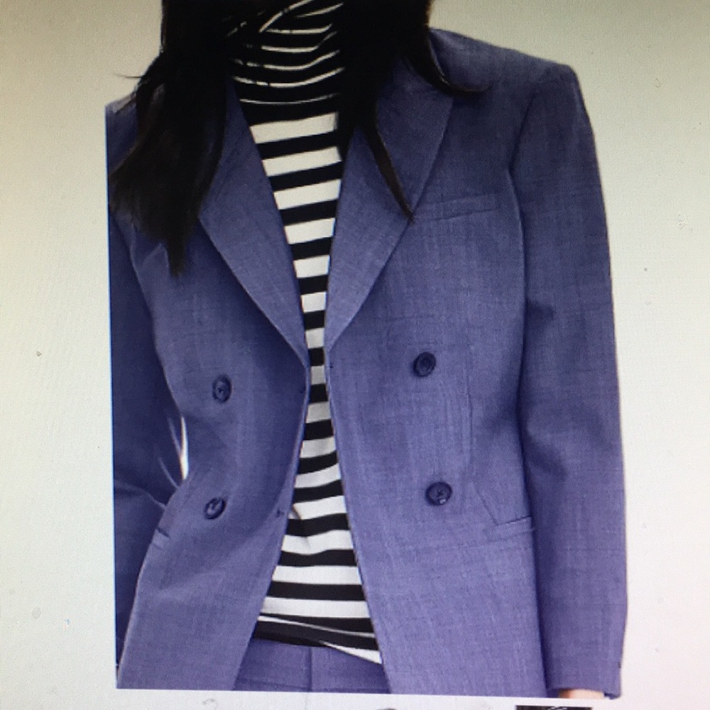 Light navy double breasted blazer